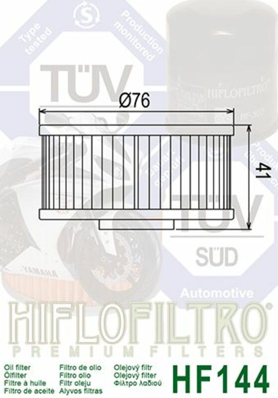 HIFLOFILTRO Oil Filter - HF144 HF144