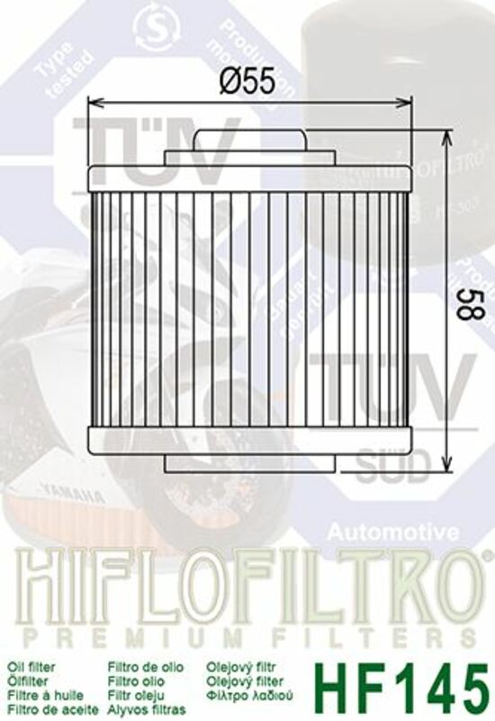 HIFLOFILTRO Oil Filter - HF145 HF145