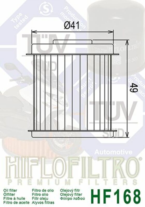 HIFLOFILTRO Oil Filter - HF168 HF168