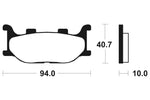 Tecnium Street Organic Brake Pads - MA191 1022408