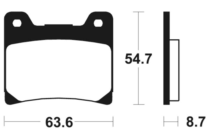 Tecnium Street Organic Brake Pads - MA55 1022528