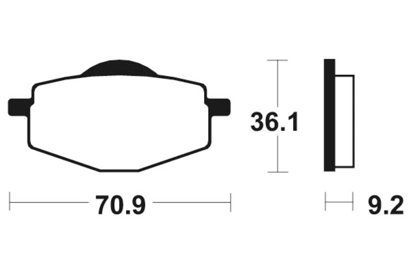 Tecnium Street Organic Brake Pads - MA75 1022543