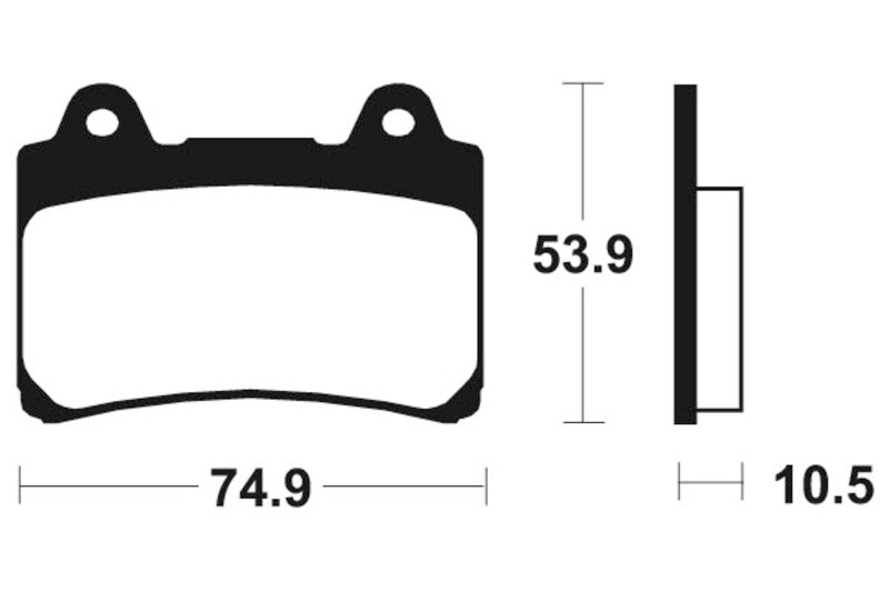 Bio -Bremsbeläge aus Tecnium Street - MA90 1022560