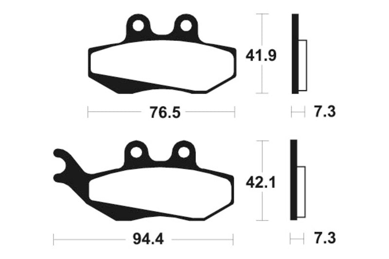 Tecnium Scooter organische Bremsbeläge - ME189 1022629