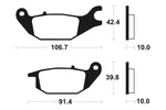 Tecnium Scooter Organische Bremsbeläge - ME284 1022667