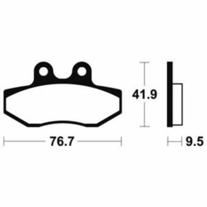 Tecnium scooter organic brake pads - ME323 1022678