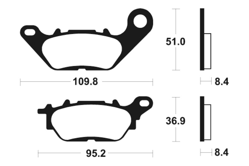 Tecnium Scooter organische Bremsbeläge - ME358 1022685