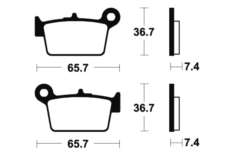 Tecnium Scooter organische Bremsbeläge - ME361 1022687