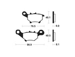 Tecnium Scooter organische Bremsbeläge - ME374 1022692