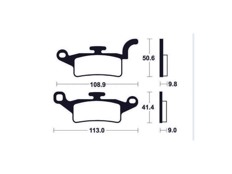 Tecnium Scooter organische Bremsbeläge - ME376 1022694