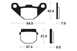 Tecnium Scooter organische Bremsbeläge - ME44 1022704