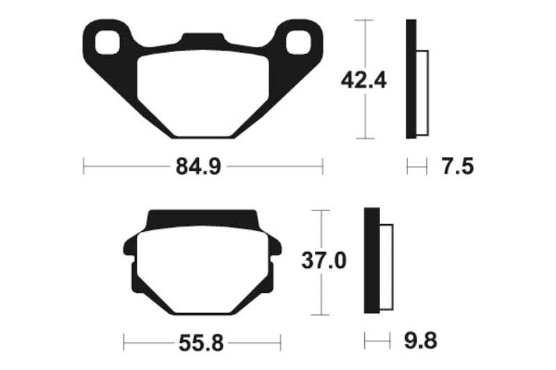 Tecnium Scooter organische Bremsbeläge - ME46 1022706