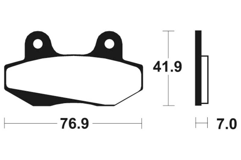 Tecnium Scooter organische Bremsbeläge - ME51 1022708