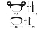 Tecnium Scooter Organische Bremsbeläge - ME85 1022712