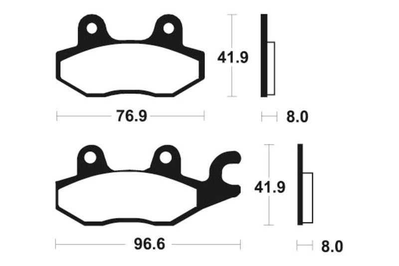 TECNIUM MX/ATV Sinterd Metallbremsbeläge - MO138 1022845