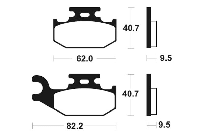 TECNIUM MX/ATV Sinterd Metallbremsbeläge - MO267 1022868