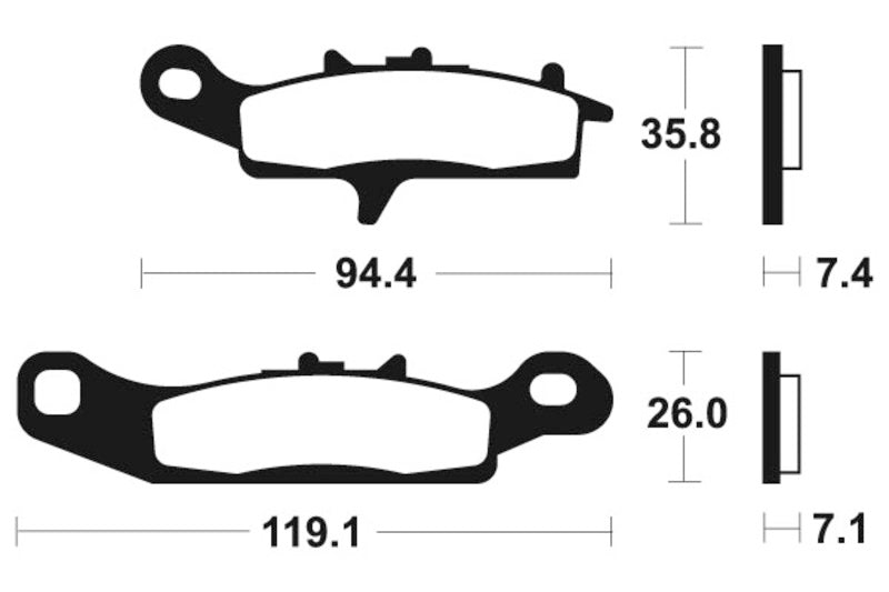 TECNIUM MX/ATV Sinterd Metallbremsbeläge - MO298 1022876