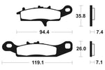 TECNIUM MX/ATV Sintered Metall Bremsbeläge - MO301 1022879