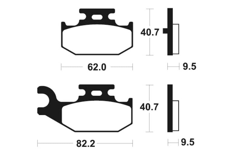 TECNIUM MX/ATV Sinterd Metallbremsbeläge - MO316 1022882