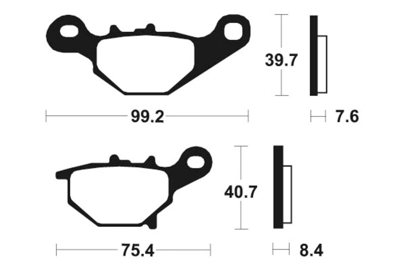 TECNIUM MX/ATV Sintered Metall Bremsbeläge - MO320 1022883