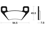 TECNIUM MX/ATV Sinterd Metallbremsbeläge - MO322 1022884