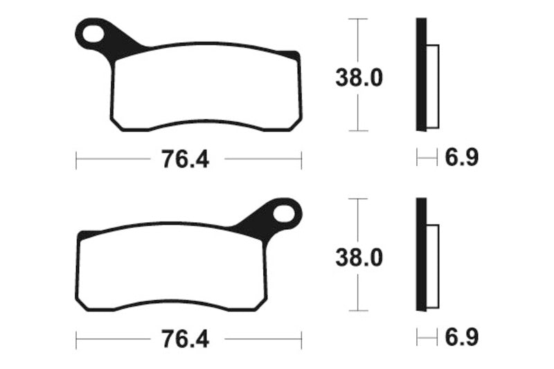 TECNIUM MX/ATV Sintered Metall Bremsbeläge - MO366 1022896