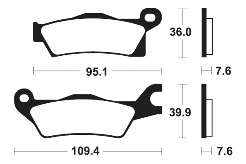 TECNIUM MX/ATV Sintered Metall Bremsbeläge - MO411 1022909