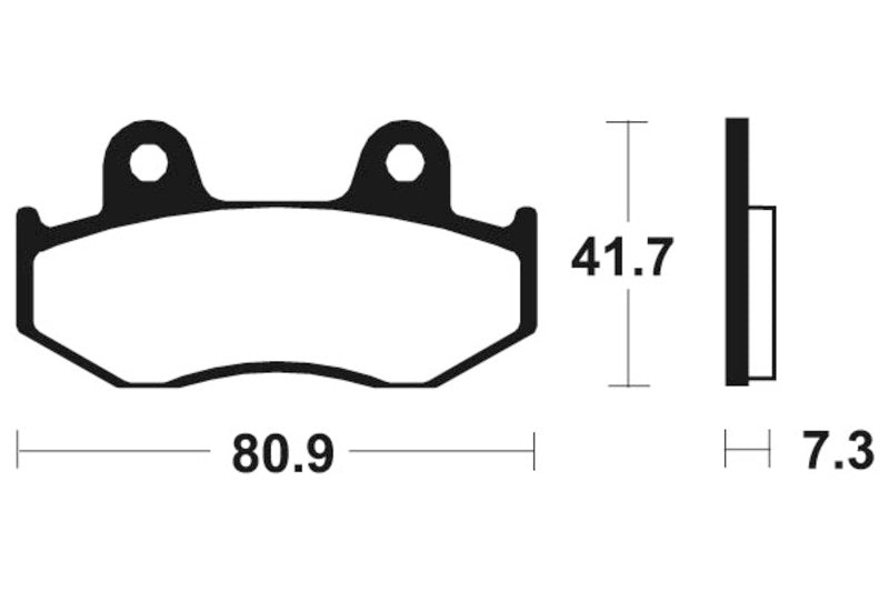 TECNIUM MX/ATV Sintered Metall Bremsbeläge - MO58 1022914