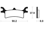 Tecnium MX/ATV Sintered Metal Brake Pads - MOA287 1022934