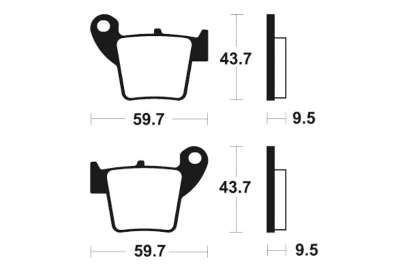 Tecnium Racing MX/ATV gesinterte Metallbremsbeläge - MOR277 1022972