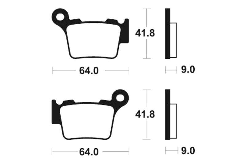 Tecnium Racing MX/ATV Sintered Metal Brake Pads - Mor291 1022976