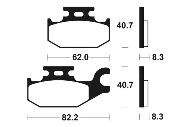 Tecnium Racing MX/ATV Sintered Metal Brake Pads - Mor335 1022988