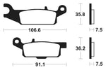 TECNIUM RACING MX/ATV Sintered Metall Bremsbeläge - MOR349 1022993