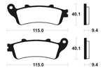 Tecnium Maxi Scooter Sintered Metall Bremsbeläge - MSS222 1023189