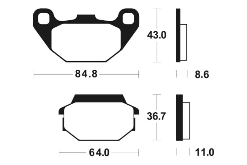 Tecnium Maxi Scooter Sintered Metall Bremsbeläge - MSS249 1023197