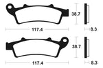 Tecnium Maxi Scooter Sintered Metal Brake Pads - MSS261 1023200