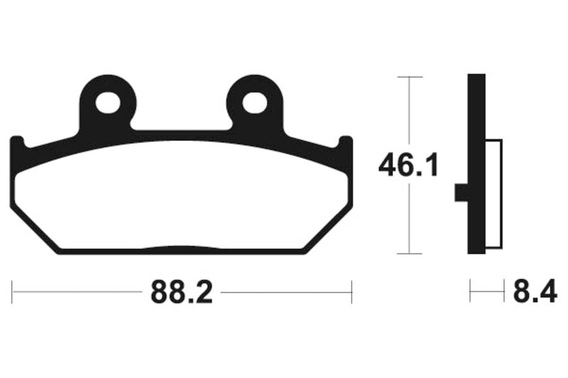 Tecnium Maxi Scooter Sinterd Metall Bremsbeläge - MSS304 1023208