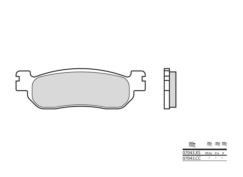 BREMBO Scooter Sintered Metal Brake pads - 07043XS 07043XS