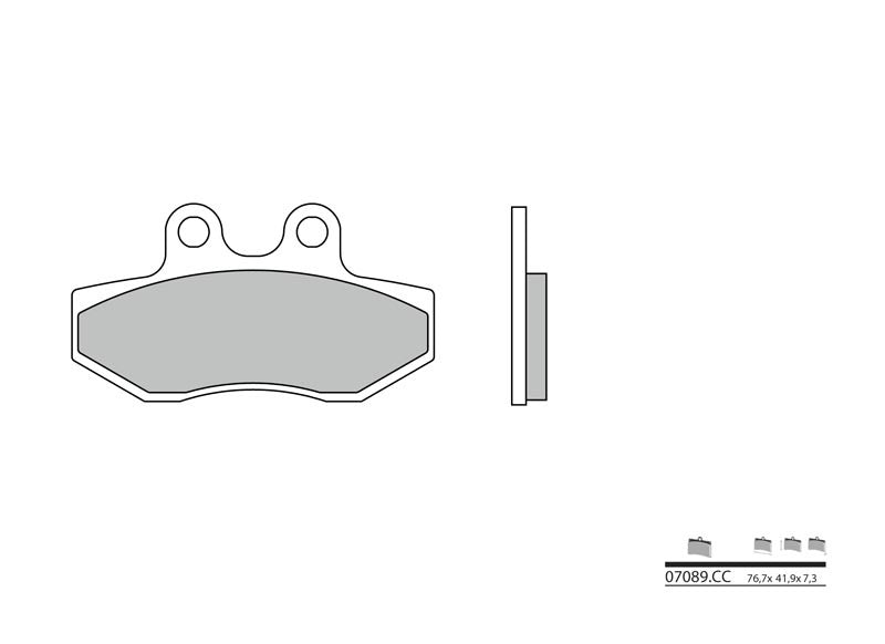 BREMBO Scooter Carbon Ceramic Brake pads - 07089CC 07089