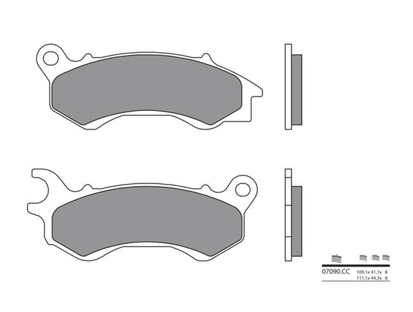Brembo Scooter Carbon Ceramic Brake Pads - 07090cc 07090