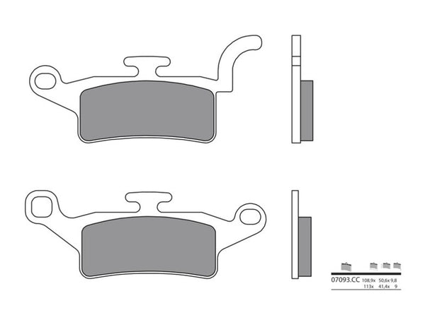 Brembo Scooter Carbon Ceramic Brake Pads - 07093cc 07093