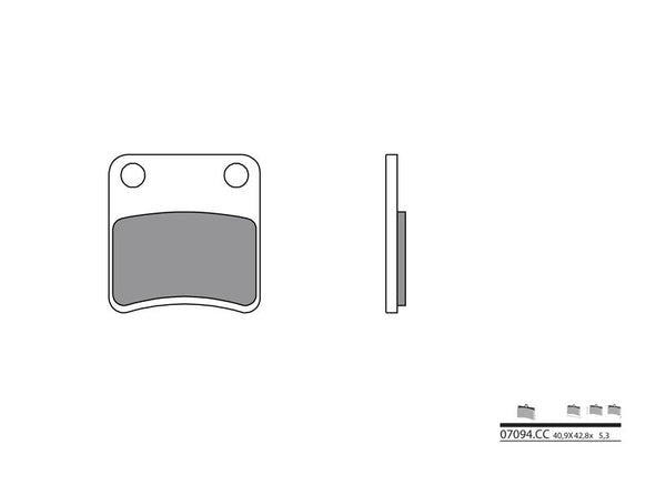 BREMBO Scooter Carbon Ceramic Brake pads - 07094CC 07094 