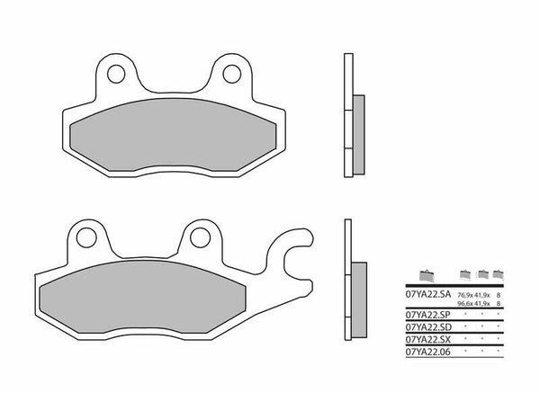 Brembo Off -Road Sintered Metal Brake Pads - 07YA22SD 07YA22SD
