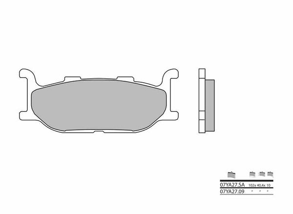 Brembo Street Carbon Ceramic Brake Pads - 07YA2709 07YA2709