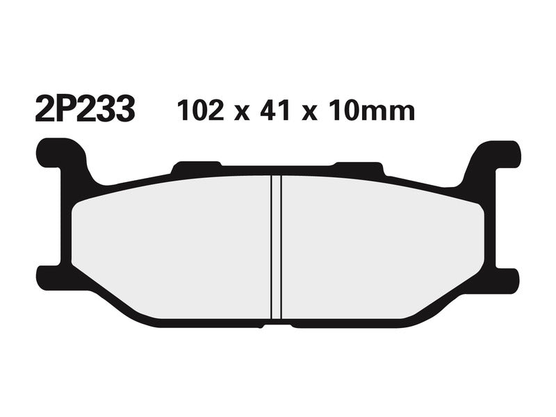 NISSIN Street Semi-Metallic Brake pads - 2P-233NS 2P-233NS