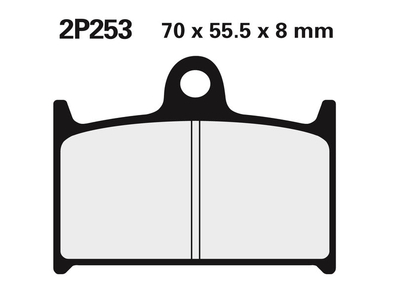 NISSIN Street Semi-Metallic Brake pads - 2P-253NS 2P-253NS 