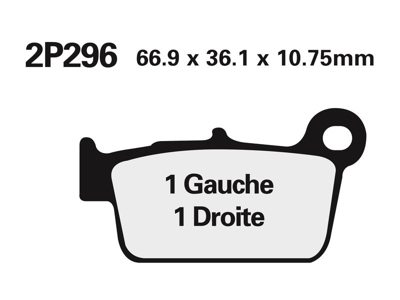 NISSIN Straßen-/Gelände Sintermetall-Bremsbeläge - 2P-296ST-MX 2P-296ST-MX 