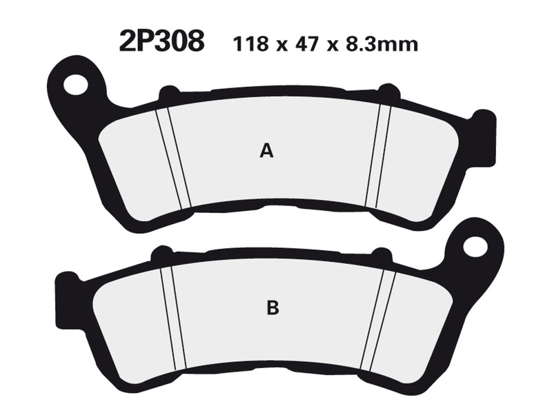 NISSIN Straßen-/Gelände Sintermetall-Bremsbeläge - 2P-308ST 2P-308ST 