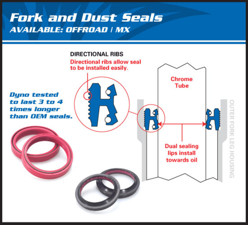 ALL BALLS Fork Oil Seals & Dust Covers - 36x48x10,5 mm 56-120