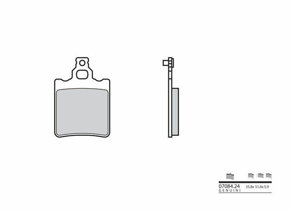 Brembo echte Kohlenstoffkeramikbremsbeläge - 0708424 0708424